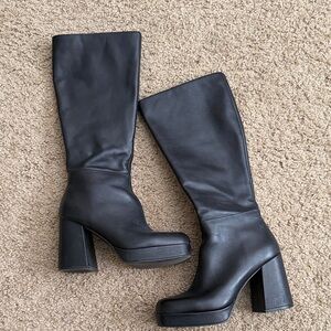Steve Madden Black Heeled Boots